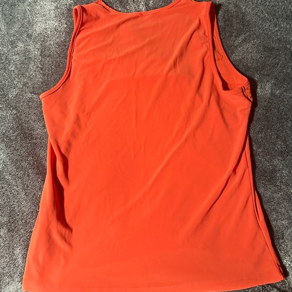 Susan Lawrence Orange Square neck Tank Top Blouse - Picture 3 of 3